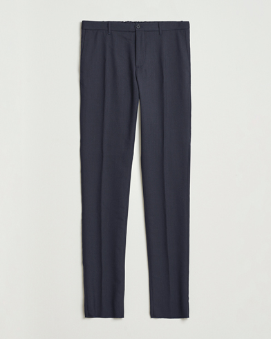 Incotex Slim Fit Washable Flannel Trousers Grey Melange – Grau