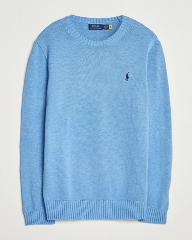 Polo Ralph Lauren Cotton Crew Neck Sweater Soft Royal Heather – Blau