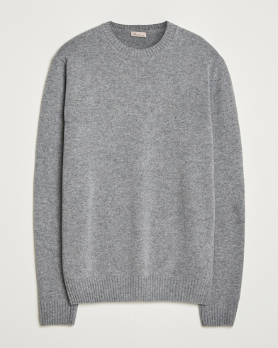 Stenströms Brushed Merino Crew Neck Grey – Grau