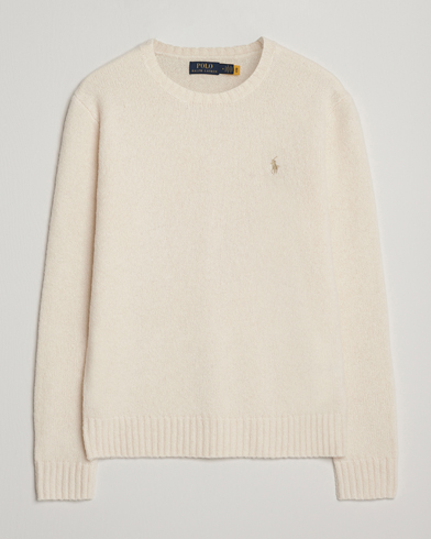 Polo Ralph Lauren Alpaca Crew Neck Sweater Cream Tonal – Beige