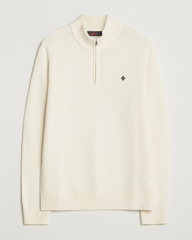 Morris Hertford Lambswool Merino Half Zip Off White – Weiß
