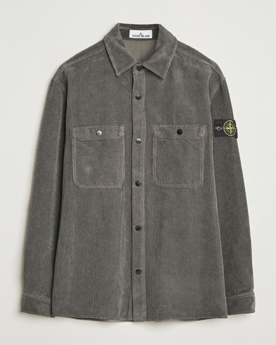 Stone Island Organic Cotton Cord Overshirt Grey – Grau