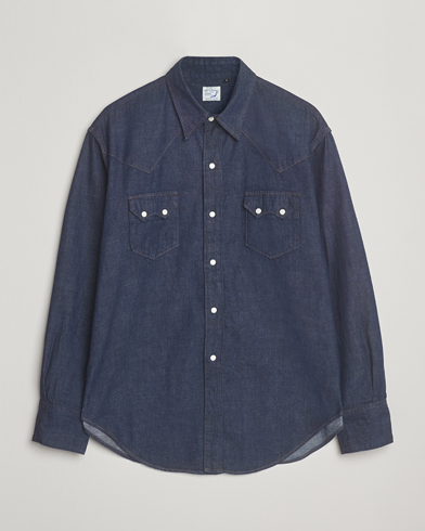 orSlow Western Shirt One Wash – Blau