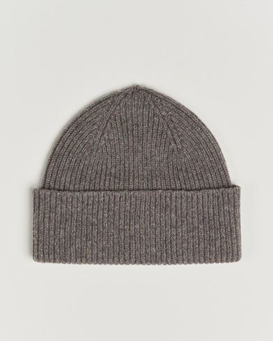 Robert Mackie Clyde Lambswool Beanie Light Brown – Braun