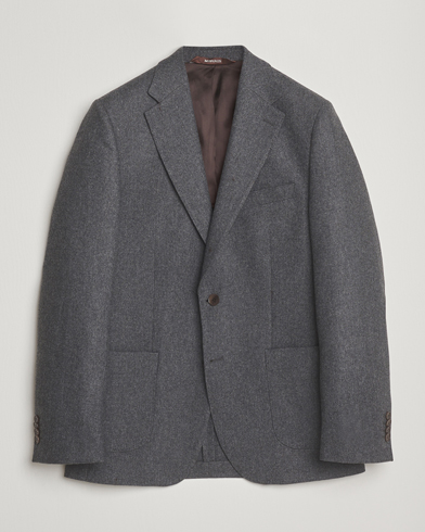 Morris Flannel Wool Blazer Grey – Grau