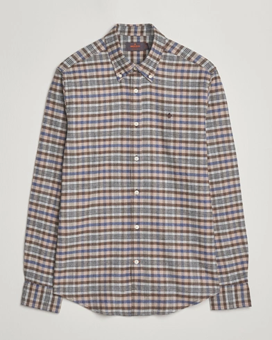 Morris Flannel Check Shirt Brown – Braun
