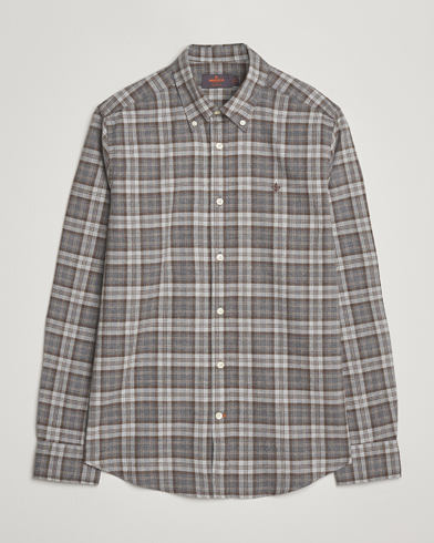 Morris Watts Flannel Check Shirt Grey – Grau