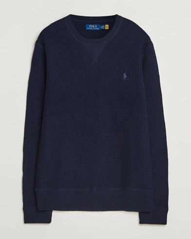 Polo Ralph Lauren Cotton/Wool Pullover Hunter Navy – Blau