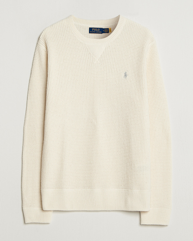 Polo Ralph Lauren Cotton/Wool Pullover Andover Cream – Weiß