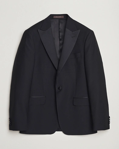 Oscar Jacobson Frampton Wool Tuxedo Blazer Black – Schwarz