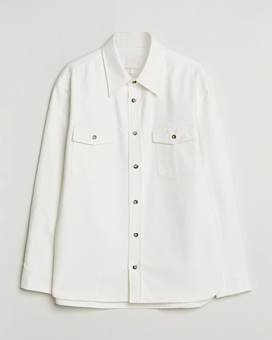 A.P.C. Brushed Cotton Overshirt White – Weiß