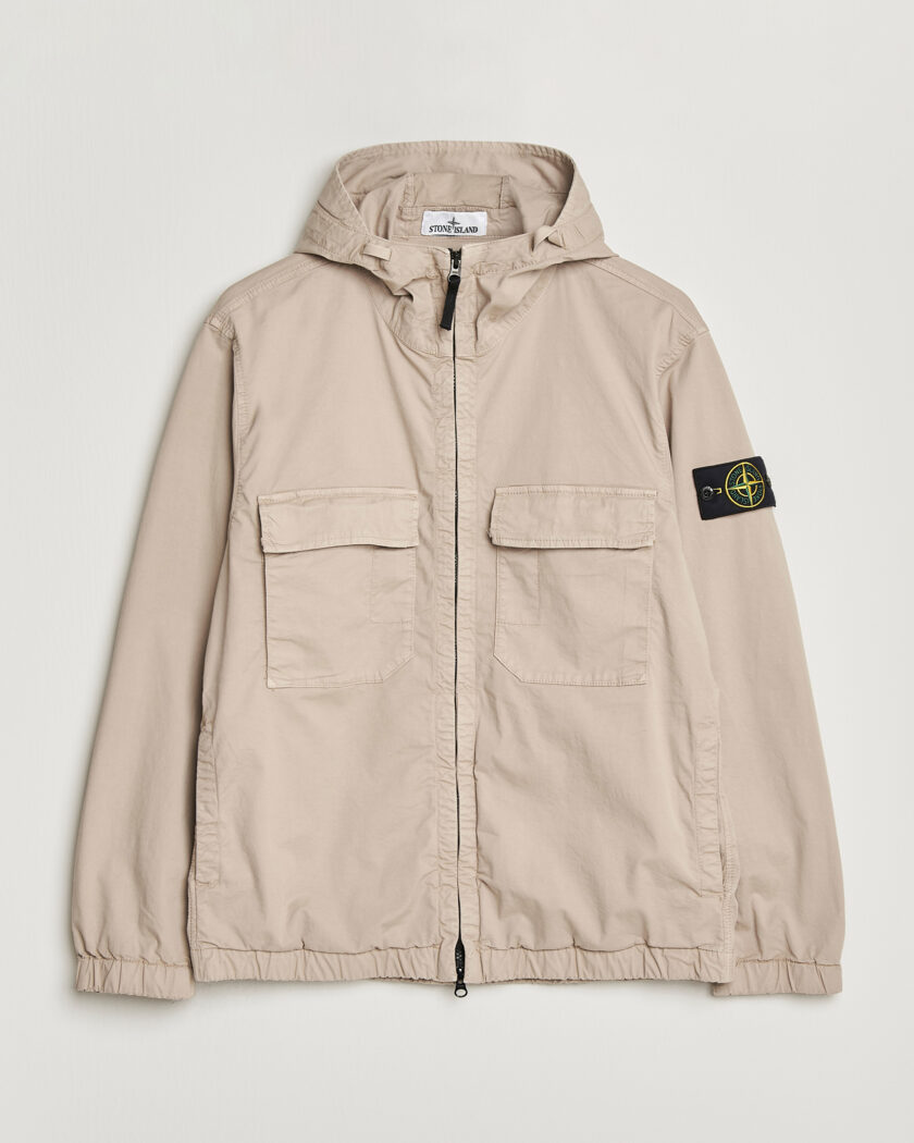 Stone Island Stretch Cotton Twill Hood Jacket Desert – Beige