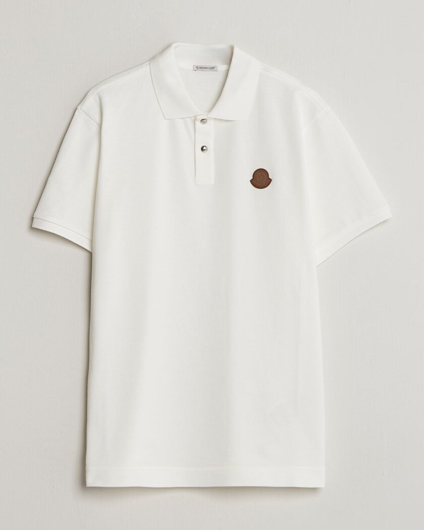 Moncler Luxury Logo Polo Off White – Weiß