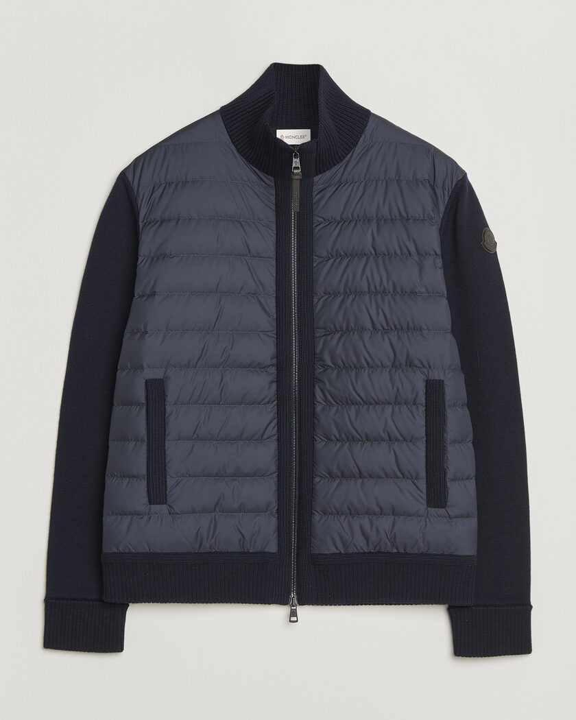 Moncler Luxury Hybrid Zip Cardigan Navy – Blau