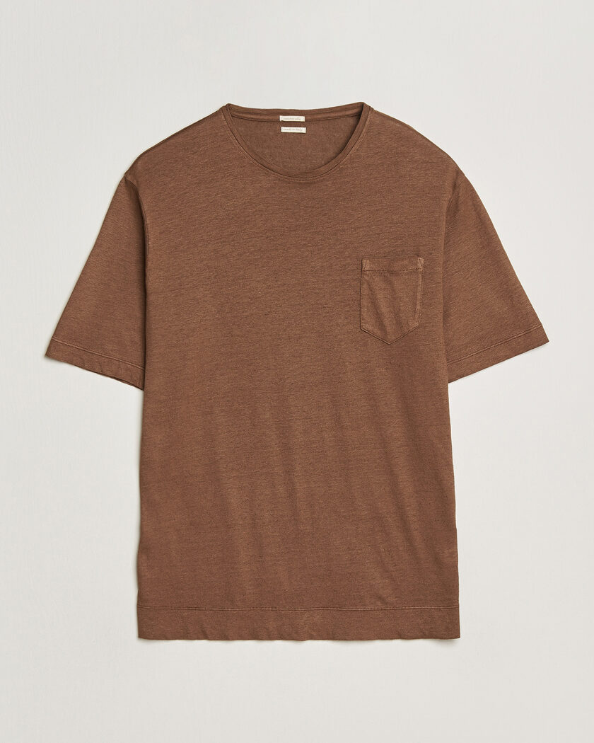 Massimo Alba Panarea Cotton/Linen T-Shirt Wood – Braun