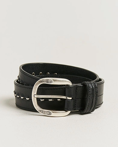 Golden Goose Studded Leather Belt Black – Schwarz