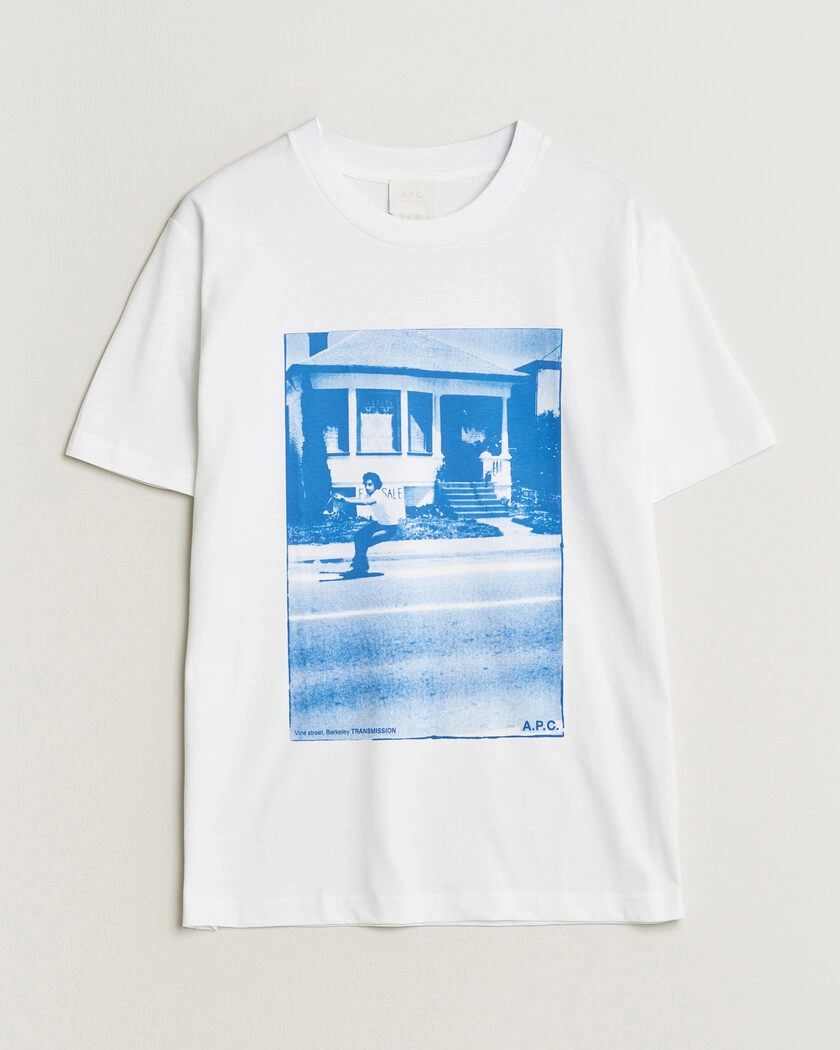 A.P.C. Cali Printed T-Shirt Blue – Blau