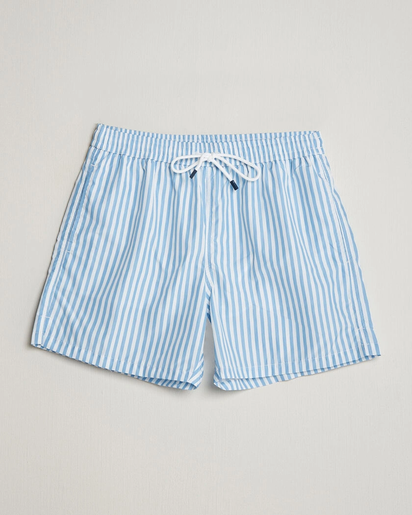 Fedeli Madeira Swim Trunk Wide Blue Stripes – Blau