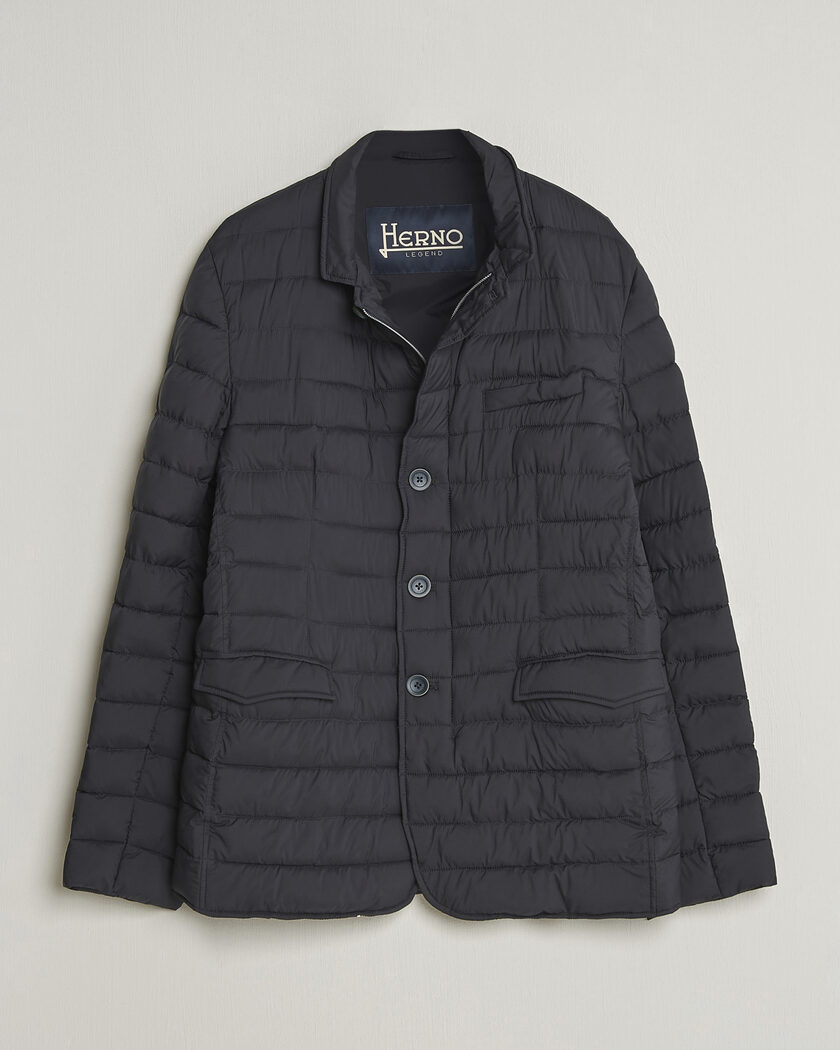 Herno Nuage Matt Nylon Blazer Navy – Blau