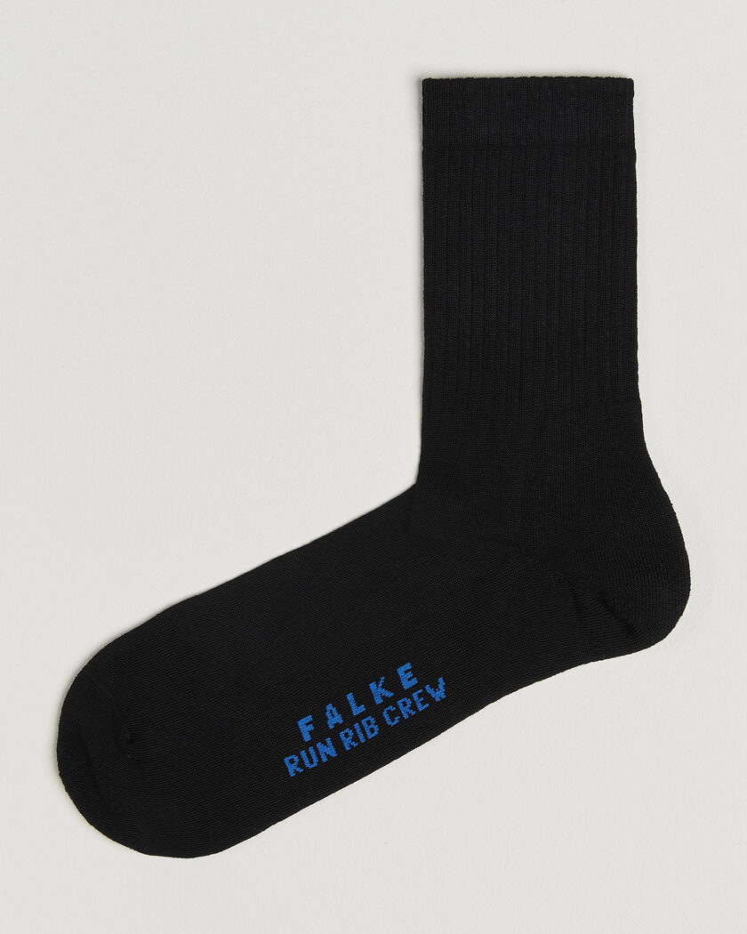 Falke Run Rib Crew Sock Black – Schwarz