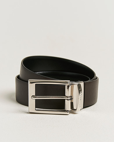 Canali Reversible Saffiano Belt Black/Brown – Mehrfarbig