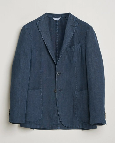 Boglioli K Jacket Linen Blazer Navy – Blau