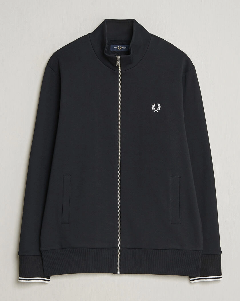 Fred Perry Full Zip Sweatshirt Black – Schwarz