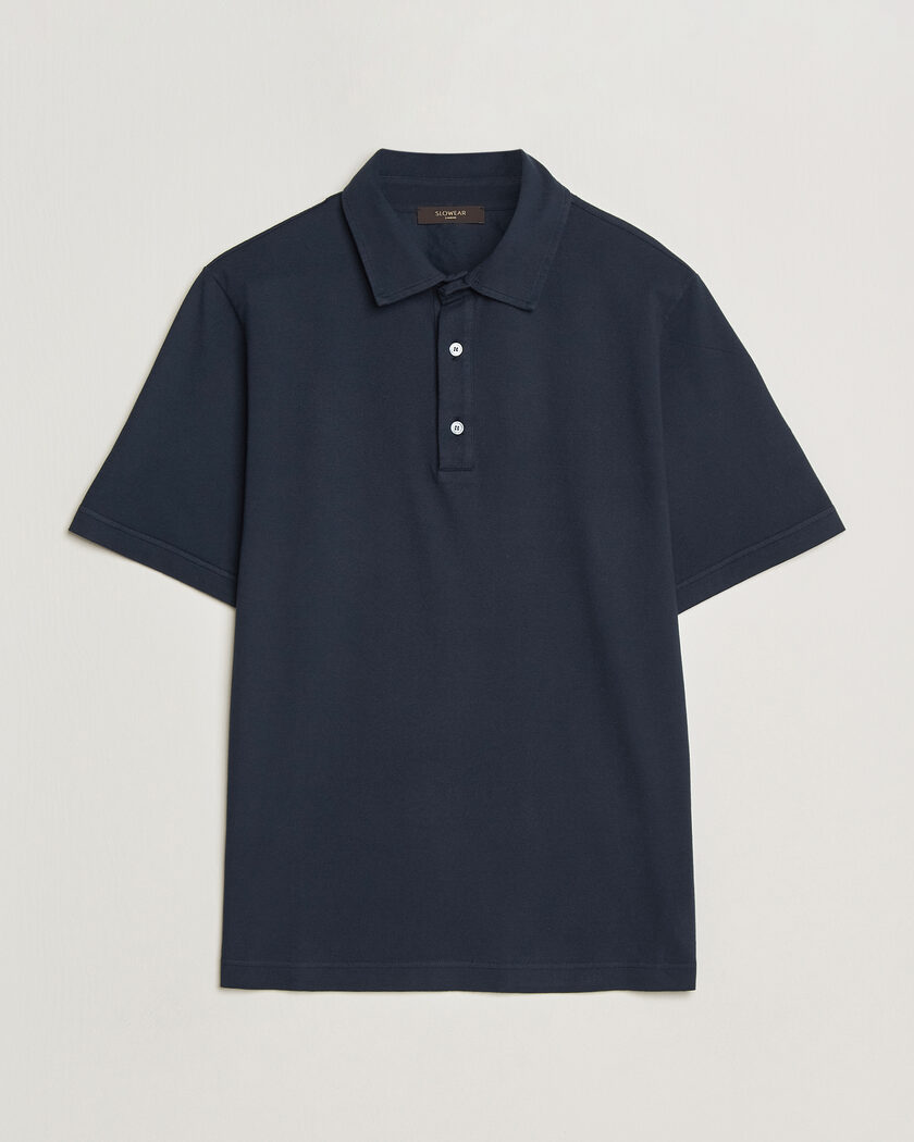 Zanone Soft Cotton Piquet Polo Navy – Blau