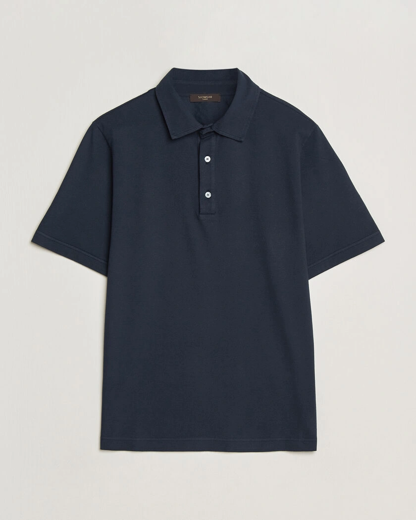 Zanone Soft Cotton Piquet Polo Navy – Blau
