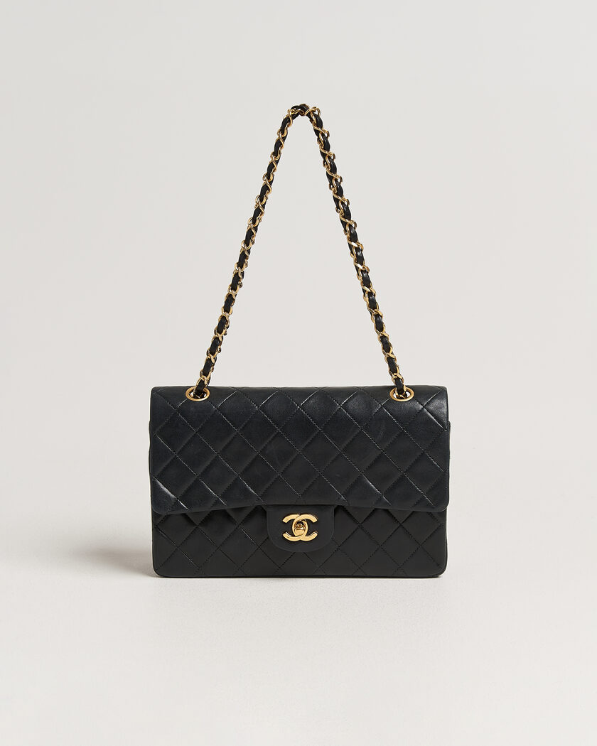 Chanel Pre-Owned Classic Medium Double Flap Bag Lambskin Black – Schwarz