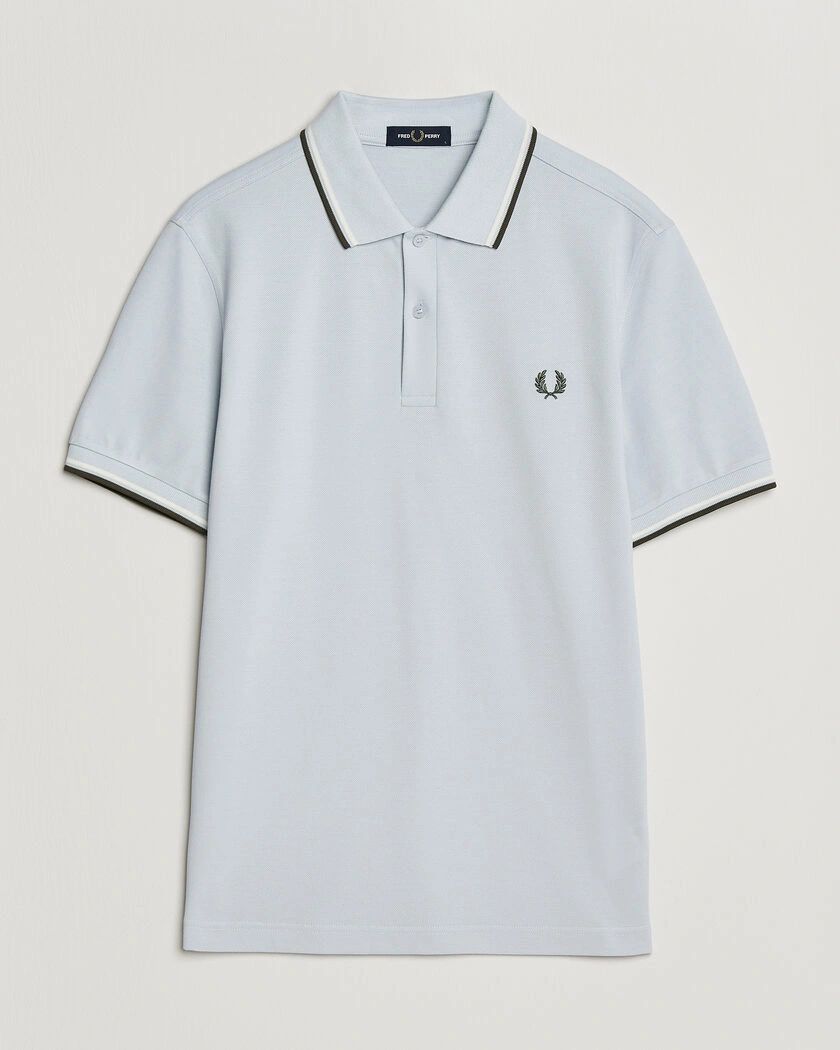 Fred Perry Twin Tipped Polo Shirt Dusky Blue – Blau
