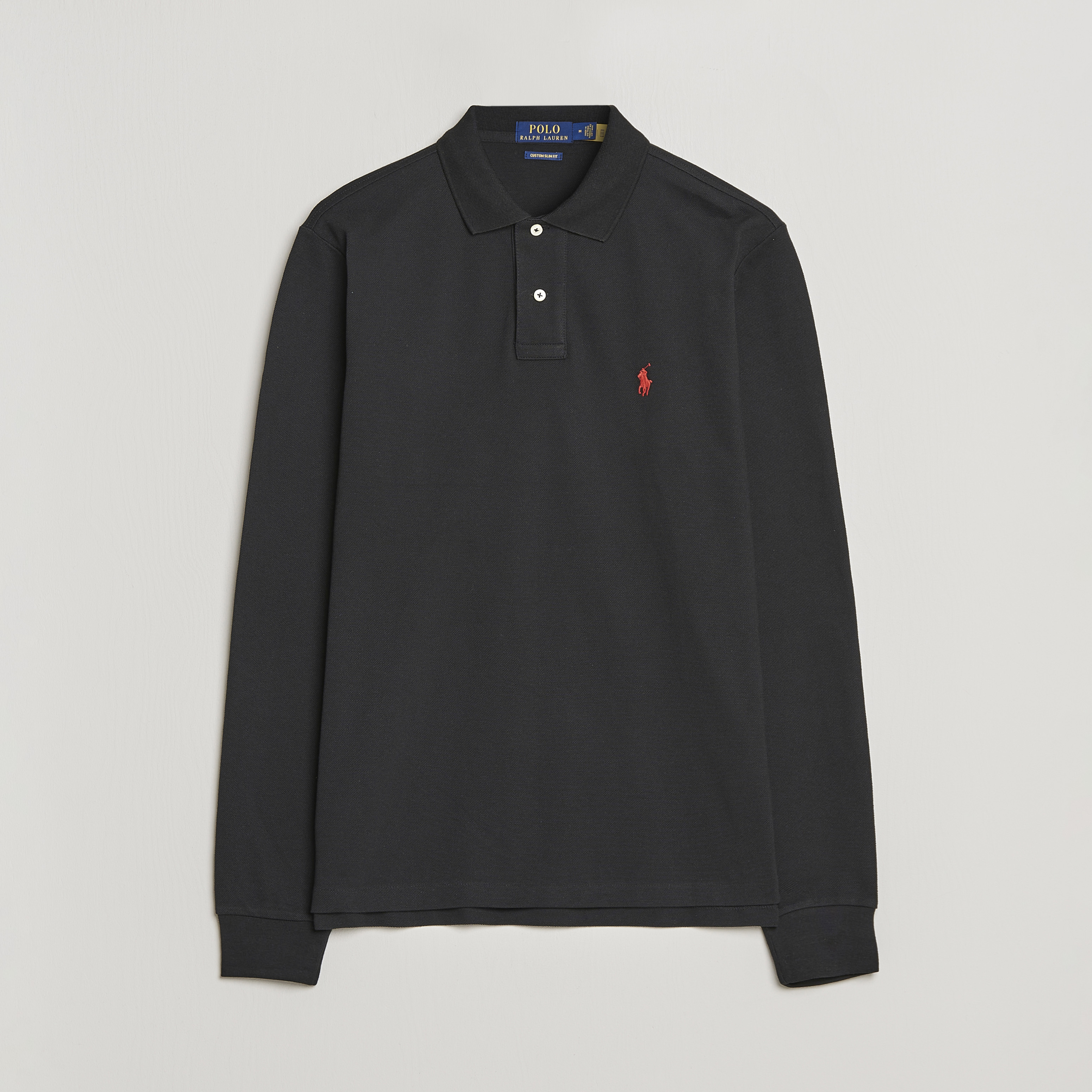 Black long sleeve ralph lauren polo on sale