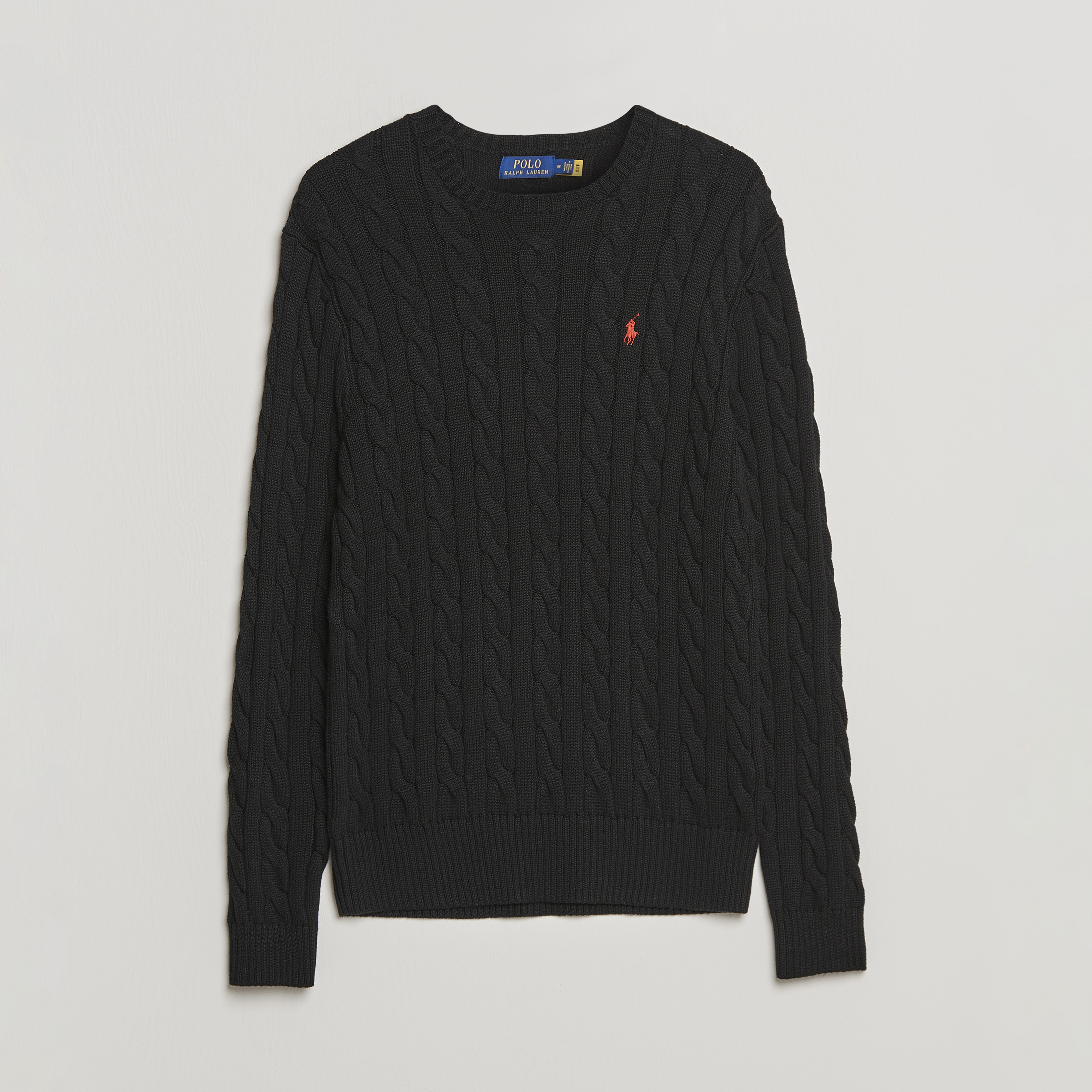 Polo Ralph Lauren Cotton Cable Pullover Polo Black bei Care of Carl