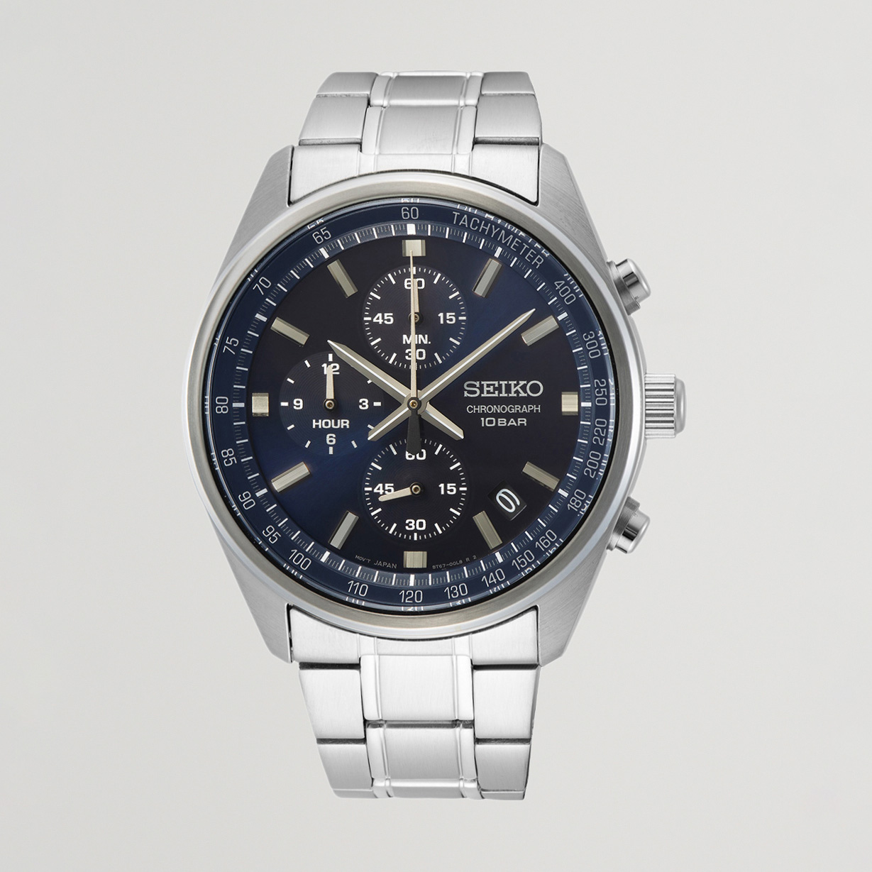 Seiko Chronograph 42mm Steel Blue Dial bei Care of Carl