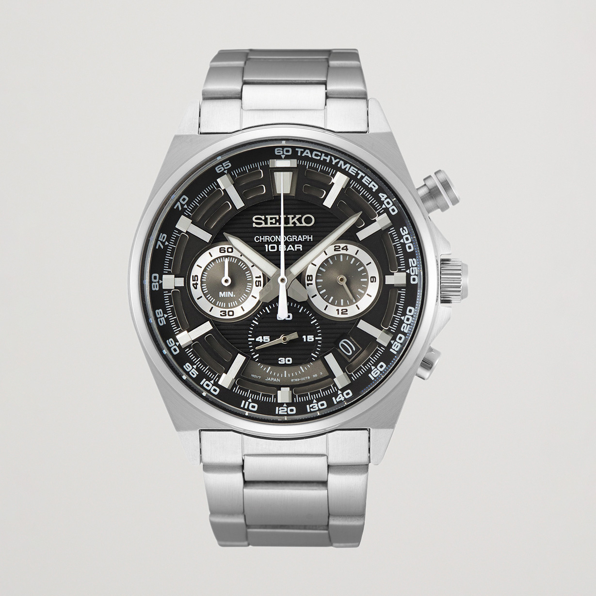 Seiko Chronograph 41mm Steel Black Dial bei Care of Carl