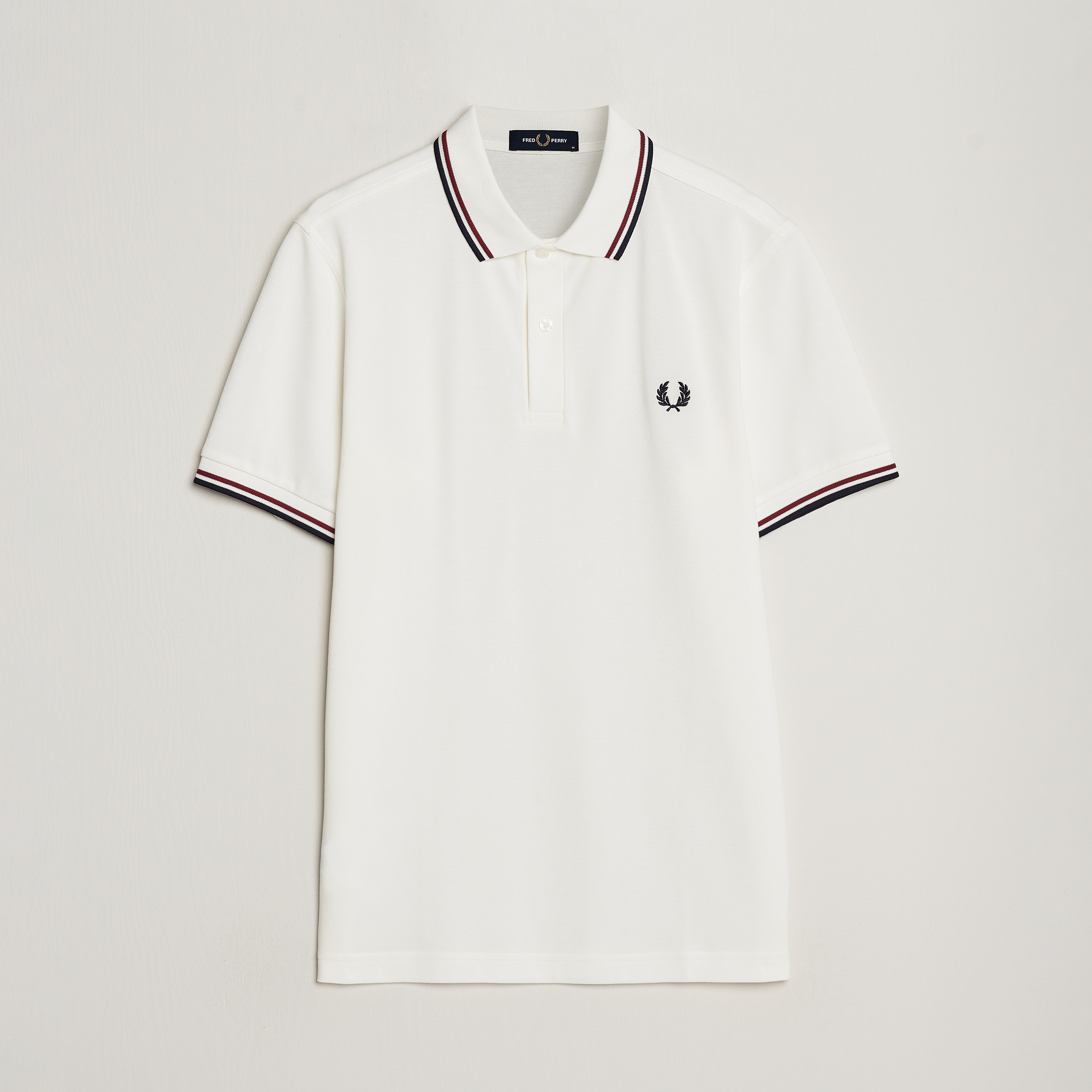 Fred Perry Twin Tipped Polo Shirt Snow White bei Care of Carl