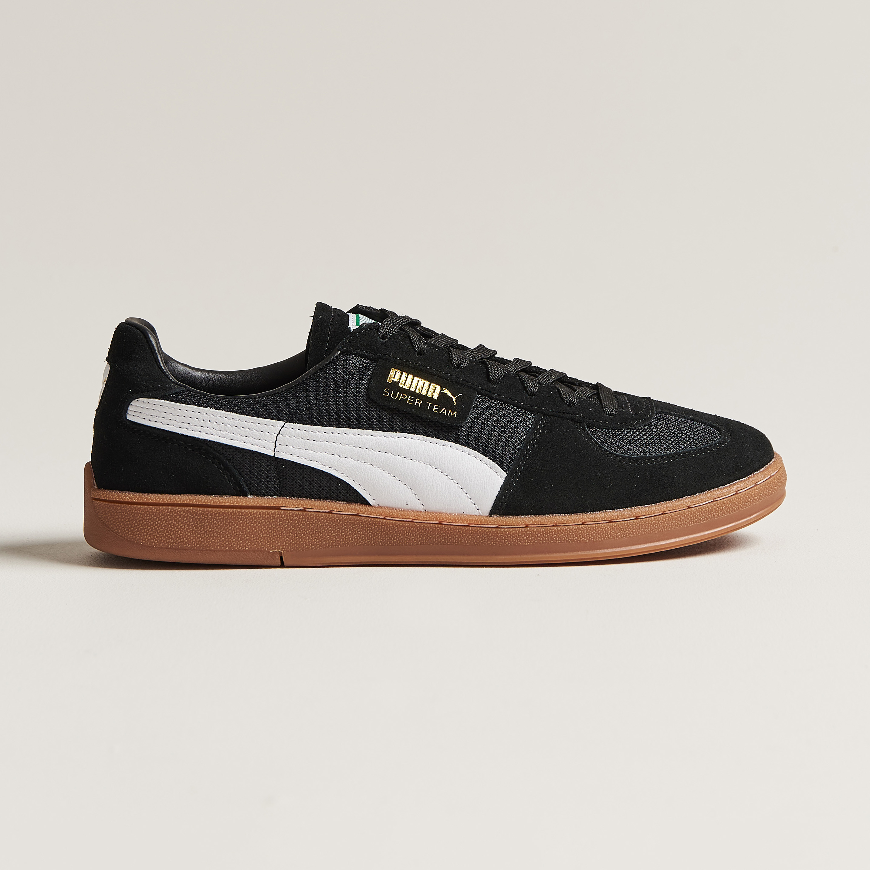 All black leather puma suedes on sale