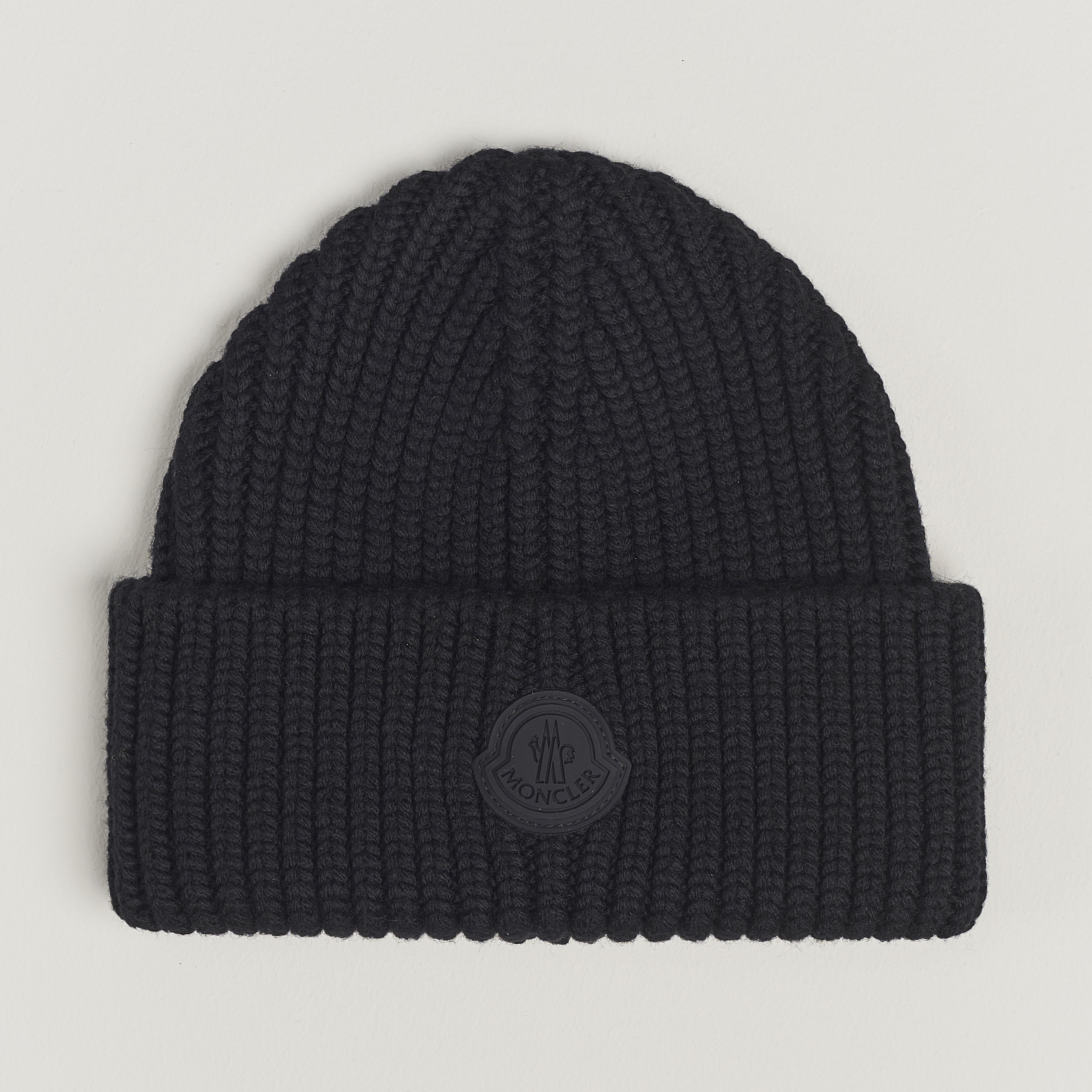 Moncler Tonal Logo Beanie Black bei Care of Carl