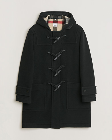 Pre-owned Burberry Wool Duffle Coat Black 50 – Schwarz
