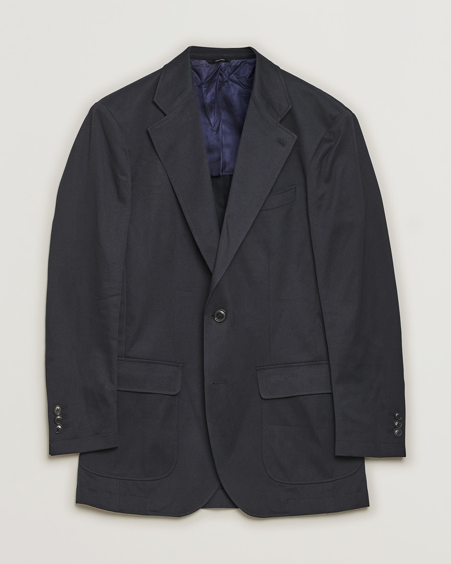 Pre-owned Berg&Berg Cotton Blazer Navy 48 – Blau