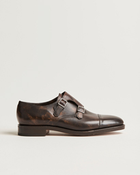  William Double Monkstrap Dark Brown Calf