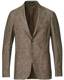  Linen Unlined Blazer Brown