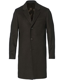 black wool cashmere coat