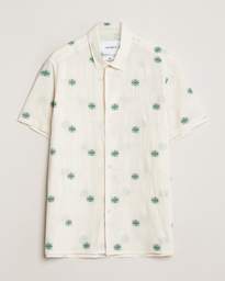  Ira Short Sleeve Embroidery Cotton Shirt Ivory