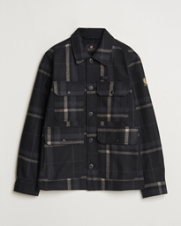  Forge Checked Wool Jacket Charcoal