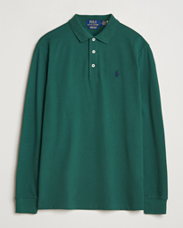  Custom Slim Fit Long Sleeve Polo Vintage Pine