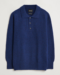  Brushed Wool Polo Magic Blue