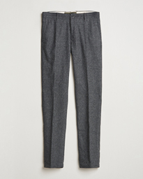  Slim Fit Washed Wool Stretch Slacks Dark Grey