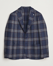  Jack Regular Checked Wool Blazer Navy