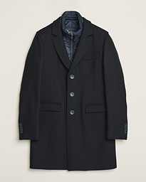  Wool Zip Coat Navy